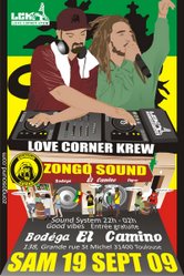 Flyer Zongo Sound et Love Corner Krew au Bodega El Camino