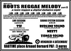 Flyer Roots Reggae Melody part 8 au Ragtime