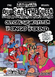 Flyer Dub Save The Queen au Mr Big Stuff