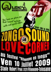 Flyer Villeneuve en tongs avec Love Corner Krew